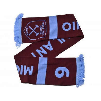 Front - West Ham United FC Michail Antonio 9 Scarf