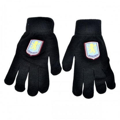 Front - Aston Villa FC Unisex Adult Knitted Gloves