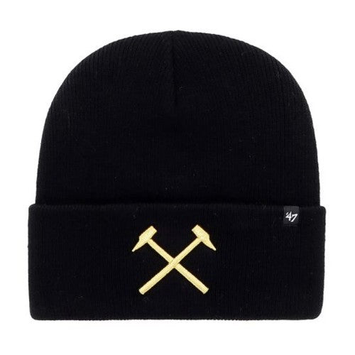 Front - West Ham United FC Haymaker 47 Cuffed Beanie