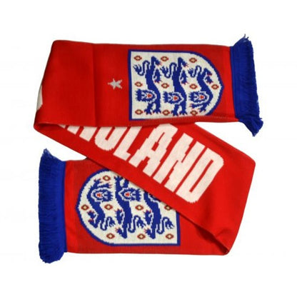 Front - England FA Three Lions Jacquard Scarf
