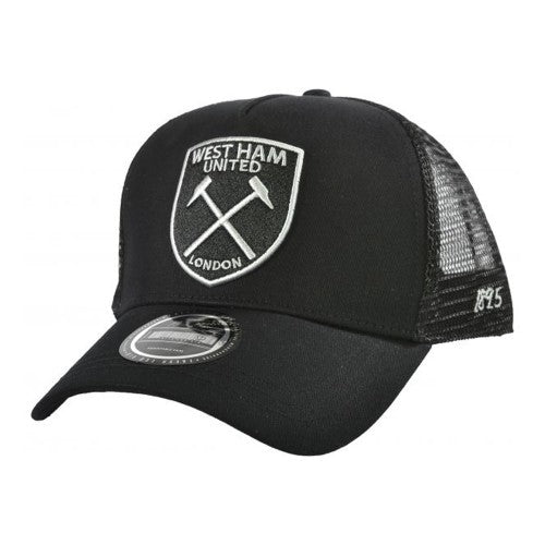 Front - West Ham United FC Unisex Adult Mesh Snapback Trucker Cap