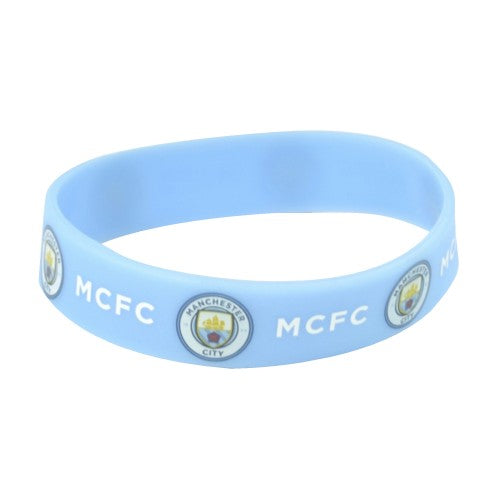 Front - Manchester City FC Official Football Silicone Wristband