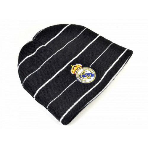 Front - Real Madrid CF Official Football Knitted Reversible Beanie Hat