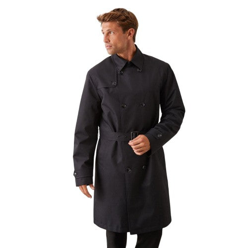 Front - Burton Mens Double-Breasted Trench Coat