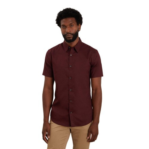 Front - Burton Mens Sateen Short-Sleeved Shirt