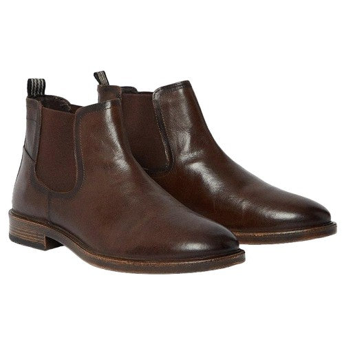 Front - Burton Mens Ray Leather Chelsea Boots