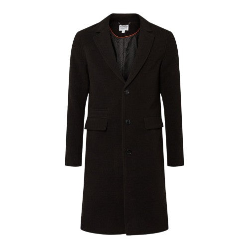 Front - Burton Mens Signature Three Button Epsom Overcoat