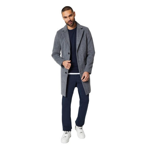 Front - Burton Mens Textured Wool Two Button Epsom Coat