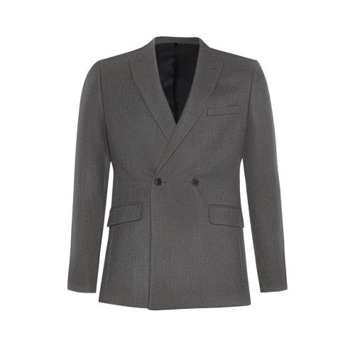 Front - Burton Mens Self Striped Double-Breasted Wide Suit Jacket