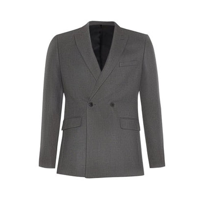 Front - Burton Mens Self Striped Double-Breasted Wide Suit Jacket