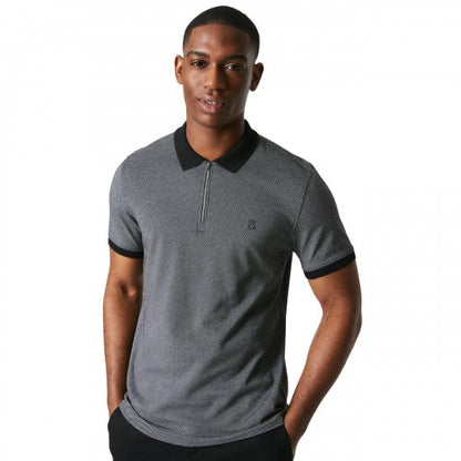 Front - Burton Mens Dotted Jacquard Polo Shirt