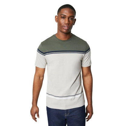 Front - Burton Mens Placement Striped T-Shirt