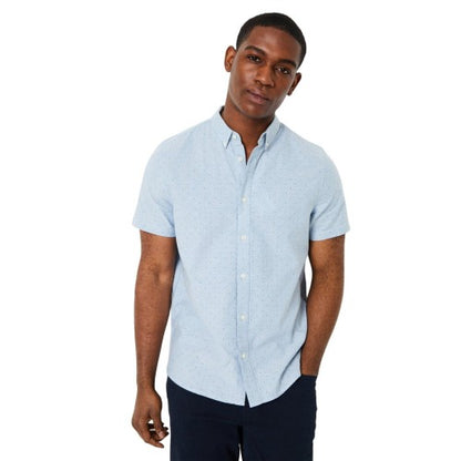Front - Burton Mens Polka Dot Short-Sleeved Shirt