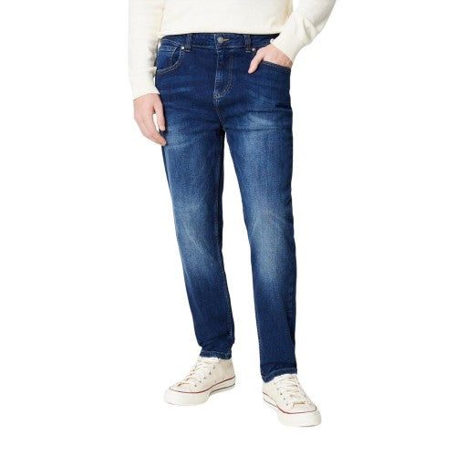 Front - Burton Mens Denim Tapered Jeans