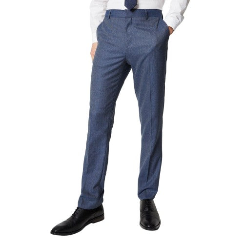 Front - Burton Mens Textured Wedding Suit Trousers