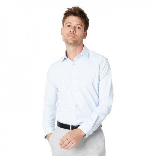 Front - Burton Mens Easy-Iron Tailored Shirt (Pack of 2)