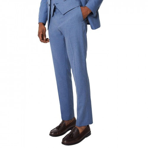 Front - Burton Mens Peak Lapel Slim Wedding Suit Trousers