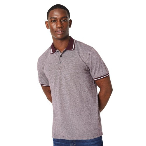 Front - Burton Mens Jacquard Polo Shirt