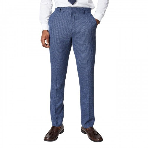 Front - Burton Mens Puppytooth Suit Trousers