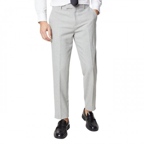 Front - Burton Mens Tweed Slim Suit Trousers