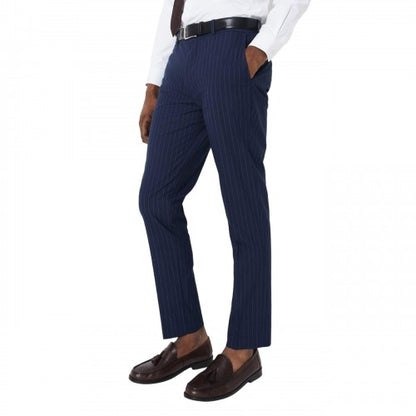 Front - Burton Mens Fine Stripe Suit Trousers