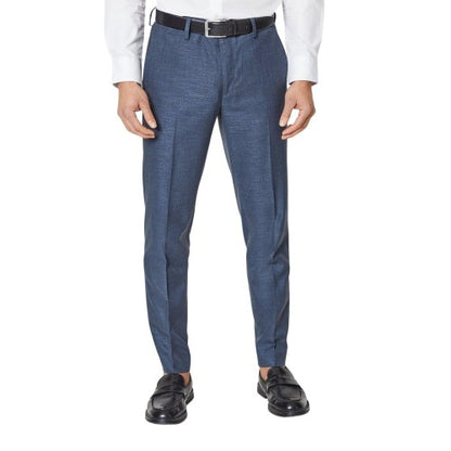Front - Burton Mens Linen-Look Suit Trousers