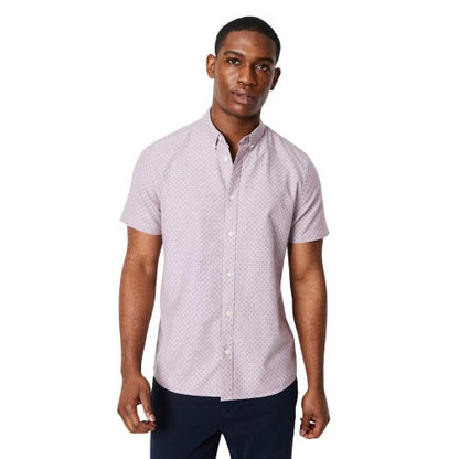 Front - Burton Mens Polka Dot Short-Sleeved Shirt