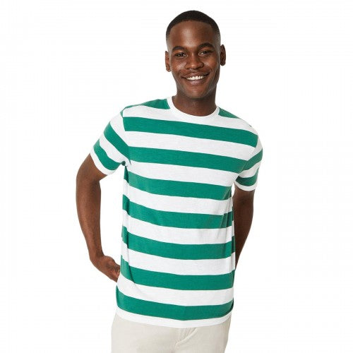 Front - Burton Mens Wide Stripe Relaxed Fit T-Shirt