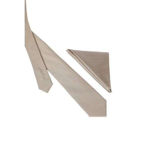 Front - Burton Mens Long Length Tie & Pocket Square Set