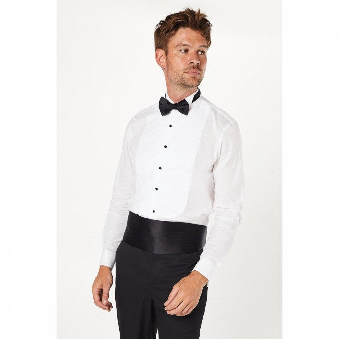 Front - Burton Mens Wing Collar Slim Formal Shirt