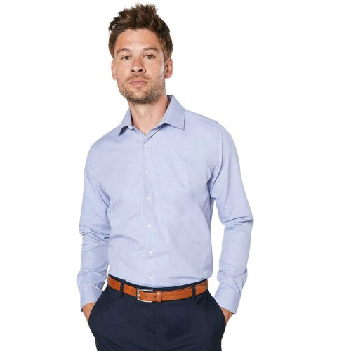 Front - Burton Mens Diamond Easy-Iron Tailored Shirt