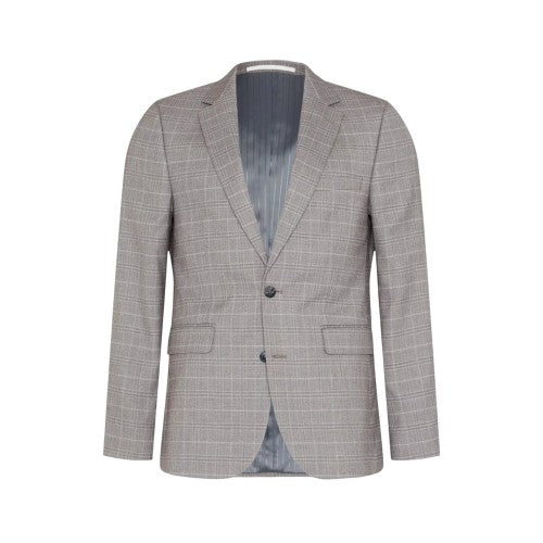 Front - Burton Mens Checked Skinny Suit Jacket