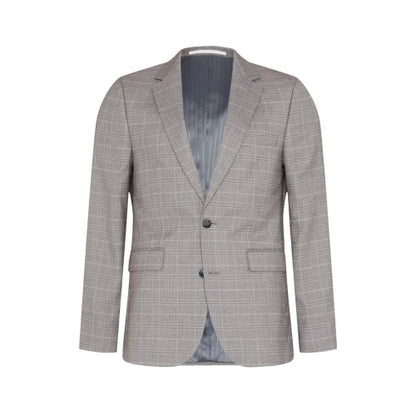 Front - Burton Mens Checked Skinny Suit Jacket