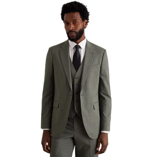 Front - Burton Mens Fine Twill Slim Suit Jacket