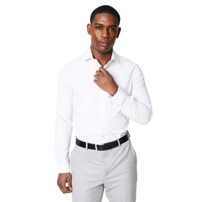 Front - Burton Mens Easy-Iron Tailored Long-Sleeved Shirt
