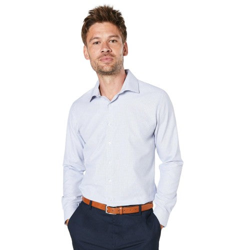 Front - Burton Mens Textured Tailored Shirt