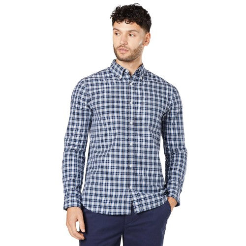 Front - Burton Mens Simple Check Long-Sleeved Shirt
