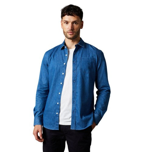 Front - Burton Mens Denim Long-Sleeved Shirt
