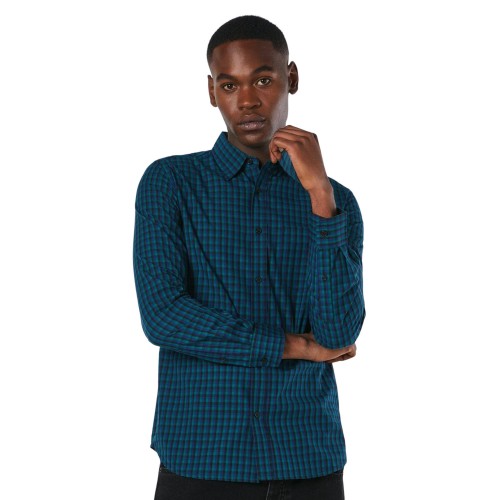 Front - Burton Mens Blake Checked Long-Sleeved Shirt