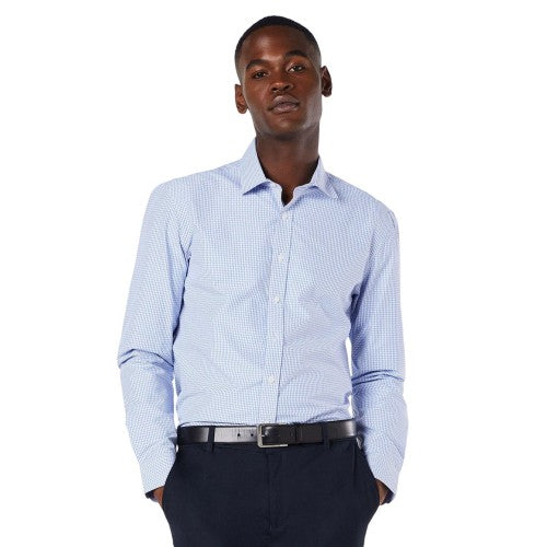 Front - Burton Mens Gingham With Diamond Slim Shirt