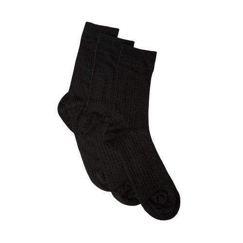 Front - Burton Mens Smart Plain Ribbed Socks (Pack of 3)