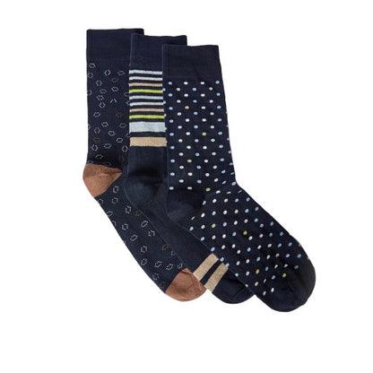 Front - Burton Mens Smart Mixed Socks (Pack of 3)