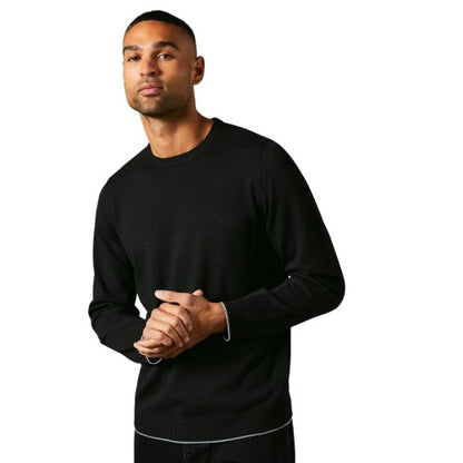 Front - Burton Mens Knitted Crew Neck Jumper