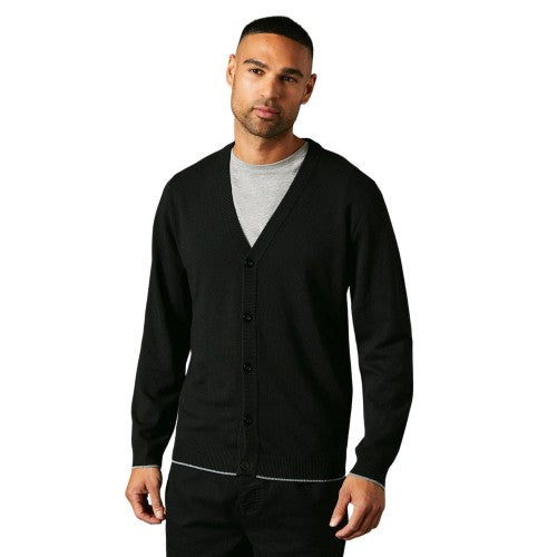 Front - Burton Mens Fine Gauge Knitted Cardigan