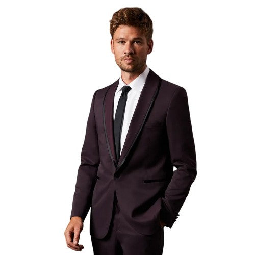 Front - Burton Mens Tipped Shawl Collar Tuxedo Jacket