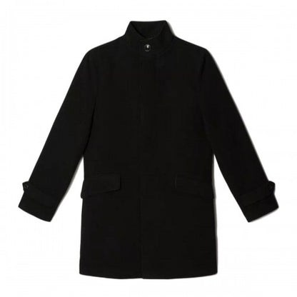 Front - Burton Mens Faux Wool Funnel Neck Coat