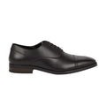 Front - Burton Mens Leather Toe Cap Oxford Shoes