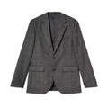 Front - Burton Mens Highlight Checked Slim Suit Jacket