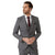 Front - Burton Mens Grid Checked Skinny Suit Jacket