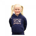 Front - British Country Collection Childrens/Kids Distracted by Ponies Glitter Hoodie